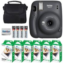 Câmera Instax Mini 11 Cinza Carvão Fujifilm - com Filme e Estojo