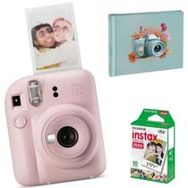Câmera Instax Mini 12 + Filme 10 Fotos + Álbum Lovers - Selfie e Exposição Auto