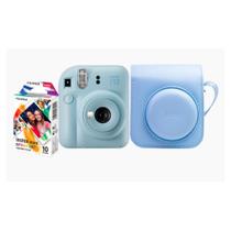 Câmera Instax Mini 12 Fujifilm Azul Com Bolsa + 10Filmes Câmera Instax Mini 12 Fujifilm Azul Com Bolsa + 10Filmes