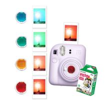 Câmera Instax Mini 12 Lilás com Lentes Color Instax Mini 4 cores