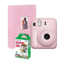 Camera Instax Mini 12 Rosa com Filme 10 Fotos + Álbum