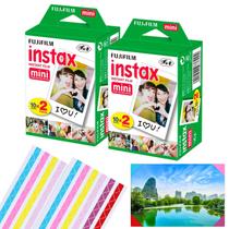 Câmera Instax Mini Fujifilm com 40 Folhas de Filme e Adesivos