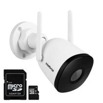 Câmera Inteligente Mibo Externa Wi-Fi Intelbras Wi-Fi Full HD 1080P iM5 SC Com Microfone Compatível com Alexa + Cartão Memória 64gb