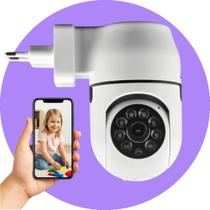 Câmera Interna Tomada Wifi Full Hd 360 Jortan Visão Noturna