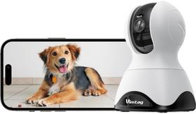Câmera interna VIMTAG 2.5K com visão de 360 para cães de estimação com alto-falante de 5 GHz