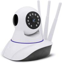 Câmera Ip 1.3Mp 720P Onvif Hd Wireless, 3 Antenas - Branca