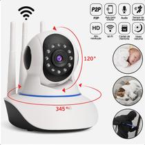 Câmera Ip 3 Antenas Wifi Visão Noturna Segurança