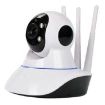 Camera Ip 3 Antenas Wireless Sem Fio Wifi Sensor Noturna