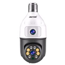 Câmera IP 360 Dupla Imagem IP44 Wifi Ptz 1080 Hd Visão Noturna Infravermelha Prova Dágua Direto No Bocal