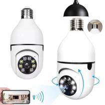Camera Ip 360 Giratoria Wifi Lampada Interna Externa - Câmera Segurança Prova D'água