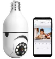 Câmera Ip 360 Giratória Wifi Lâmpada Segurança Externa Hd