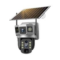 Câmera IP 4G 12MP 6K Com Lente Tripla, Zoom De 10x, Visão Noturna, Detecção De Movimento E Monitor Câmera IP 4G 12MP 6K Com Lente Tripla, Zoom De 10x, Visão Noturna, Detecção De Movimento E Monitor