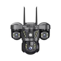 Câmera IP 4G De 15MP Com Energia Solar, 3 Lentes E Visão Noturna Para Segurança Externa CCTV. Câmera IP 4G De 15MP Com Energia Solar, 3 Lentes E Visão Noturna Para Segurança Externa CCTV.