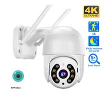 Câmera IP 4K 8MP Sem Fio WIFI IP Externa Smart Home PTZ Speed Dome Monitor De Vigilância Com