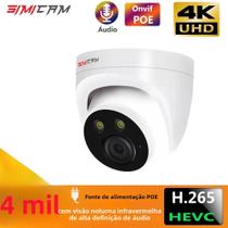 Câmera IP 8MP 4K POE Onvif H265 Com Visão Noturna Detecção Humana HD Dome CCTV Vídeo Para NVR Câmera IP 8MP 4K POE Onvif H265 Com Visão Noturna Detecção Humana HD Dome CCTV Vídeo Para NVR