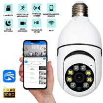 Câmera Ip De Segurança Lâmpada LED Discreta Wifi 360 HD