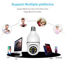Câmera IP de Segurança Yoosee Panorâmica - Lampada com Visão 360 e Conectividade Wi-Fi