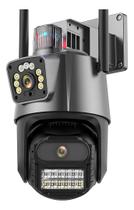 Camera IP de Vigilância externa 4K Wifi Lente dupla prova dágua Flash rastreio de movimento alarme e sirene de dispersão 6MP câmera Camera IP de Vigilância externa 4K Wifi Lente dupla prova dágua Flash rastreio de movimento alarme e sirene de dispersão 6MP câmera