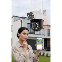 Câmera IP Dupla Giratória Wi-Fi HD App Visão Noturna Câmera IP Dupla Giratória Wi-Fi HD App Visão Noturna