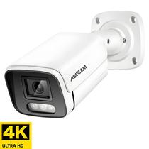 Câmera IP Externa 4K 8MP POE H.265 Onvif Metal Bullet CCTV Visão Noturna Segurança Doméstica