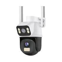 Câmera IP Externa À Prova D'água 4K 8MP Com Lente Dupla 360 graus CCTV De Vigilância Por Vídeo PTZ Com
