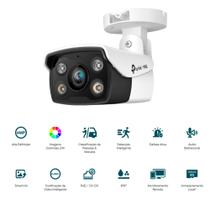 Câmera IP Externa BULLET 4MP VIGI C340 2.8MM Colorida FullColor IA POE TPLINK TPN0407 CorBranco
