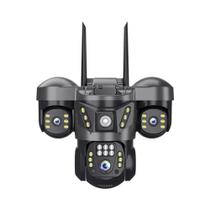 Câmera IP Externa De 15MP WiFi Lentes Triplas Visão Noturna Monitor De Vídeo CCTV À Prova D'água Câmera IP Externa De 15MP WiFi Lentes Triplas Visão Noturna Monitor De Vídeo CCTV À Prova D'água