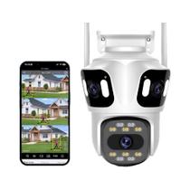 Câmera IP Externa WIFI De 3 Lentes HD De 15MP 10MP Lente Dupla PTZ Rastreamento Automático Câmera IP Externa WIFI De 3 Lentes HD De 15MP 10MP Lente Dupla PTZ Rastreamento Automático