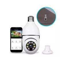 Camera Ip Inteligente Lampada Panoramica Wifi E Espiã