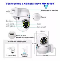 Câmera Ip Inteligente Wifi Segurança Tomada Full Hd 1080p