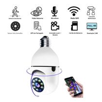 Camera IP Lampada 360 Giratoria Com Visão Noturna Wifi E27
