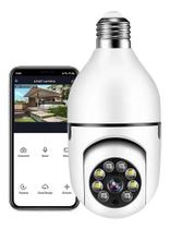 Câmera Ip Lâmpada De Segurança Wifi Espia Panorâmica 360