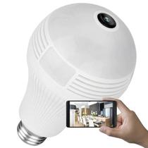 Camera Ip Lampada Panoramica Seguraça Vr 360 Wifi Led