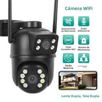 Câmera IP PTZ 4K Com Lente Dupla, 8MP, Wi-Fi, Sem Fio, Para Exterior, CCTV, Detecção Humana Por IA, Câmera IP PTZ 4K Com Lente Dupla, 8MP, Wi-Fi, Sem Fio, Para Exterior, CCTV, Detecção Humana Por IA,