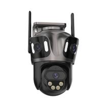 Câmera IP PTZ 4K Com Lente Dupla, Detecção Humana Por IA, À Prova d'Água IP66, Câmera De Vídeo CCTV