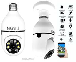 Câmera Ip Ptz Speed Dome Wi-fi Segurança Lâmpada Espiã Robô Giratória Sensor Movimento Com áudio - DURAWELL