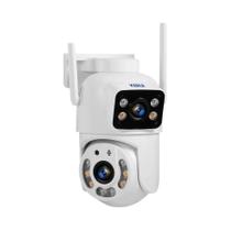 Câmera IP PTZ Wifi De 10MP 5K Com Dupla Lente E Dupla Tela, Câmera De Vigilância Sem Fio Para