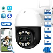 Câmera IP PTZ Wifi De Lente Dupla 4K 8MP 8X Zoom Visão Noturna Detecção Humana Vigilância Externa Câmera IP PTZ Wifi De Lente Dupla 4K 8MP 8X Zoom Visão Noturna Detecção Humana Vigilância Externa