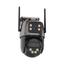 Câmera IP PTZ WIFI De Lente Dupla 4K Para Exterior Com Detecção Humana Por IA, Câmera De Vídeo CCTV