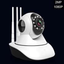Camera Ip Robô Hd Wifi Sem Fio Gira 360º Áudio Visão Noturna
