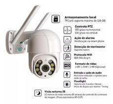 Câmera Ip Rotativa Icsee A8 Segurança Externa Dome Wifi Full HD