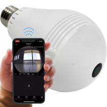 Camera Ip Seguraca Lampada Vr 360 Panoramica Espia Wifi V380