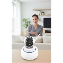 Câmera IP Segurança 3 Antenas WiFi HD Visão Noturna