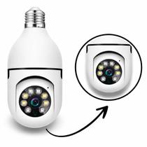 Camera Ip Segurança Lampada Panoramica Espia Visão Noturno Sensor de Movimento