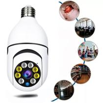 Camera Ip Segurança Lampada Panoramica Espia Visão Noturno