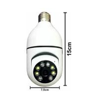 Câmera Ip Segurança Lâmpada Panorâmica Visão Noturna Sensor de Movimento