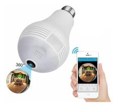 Camera Ip Seguranca Lampada Vr 360 Panoramica Espia Wifi V380