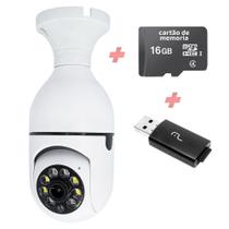 Camera Ip Segurança Lampada Yoosee Panoramica Qualidade vai com Cartão de Memoria 16gb
