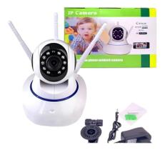 Camera Ip Segurança P2p 3 Antenas Wifi Visão Noturna Yoosee Cor Branco