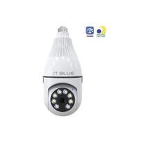 Câmera ip segurança panorâmica lampada 360 wifi espia - b14 it blue